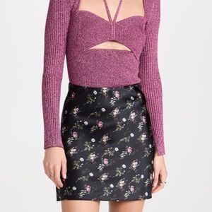 CAMI NYC Aviva Mini Skirt in Evening Bouquet size XS